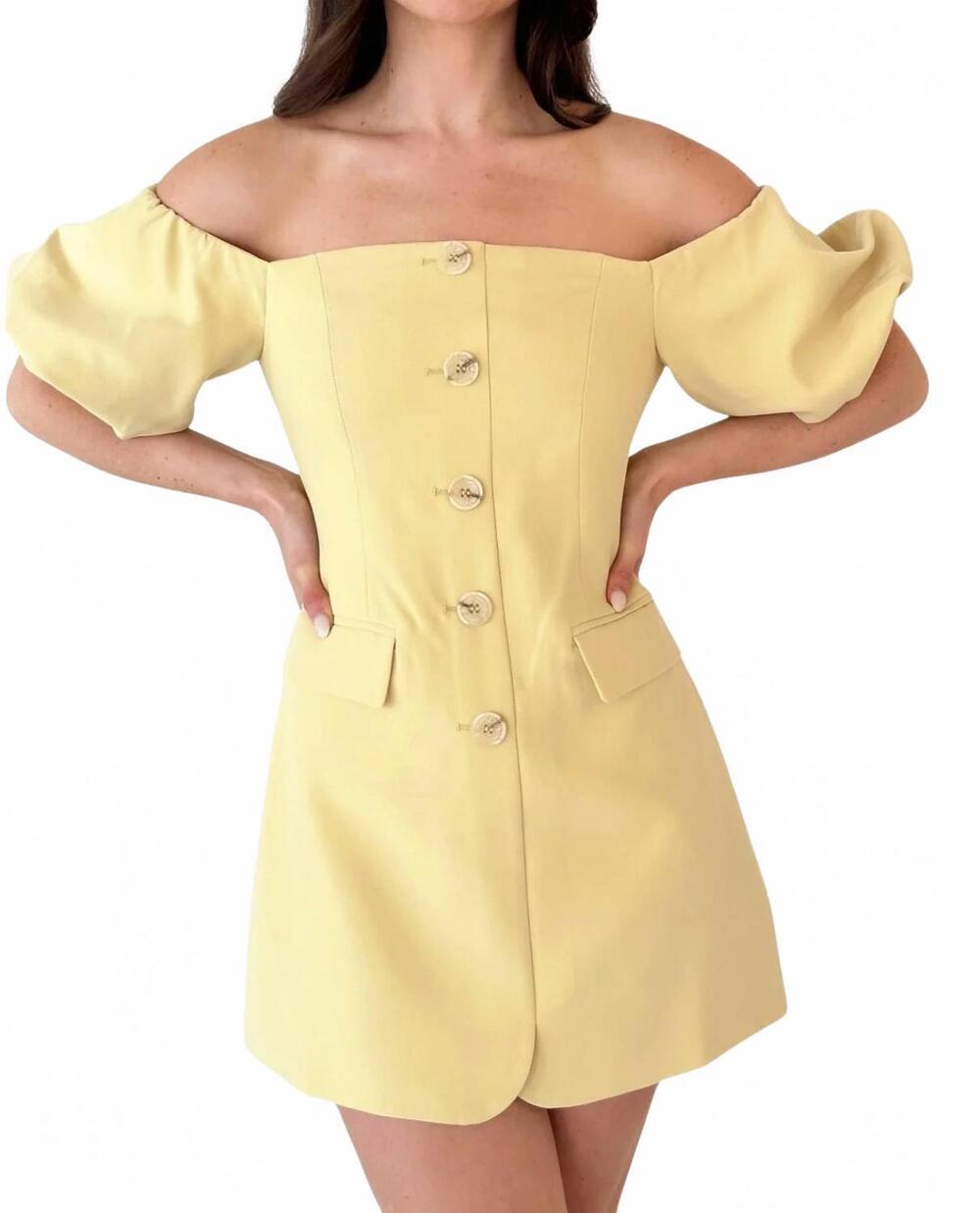 NEW ASTR biviana mini dress in butter